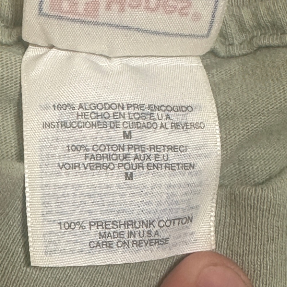 Vintage 90s Techstyles Mens M Montauk New York World Class Resort T Shirt Green - Picture 5 of 8